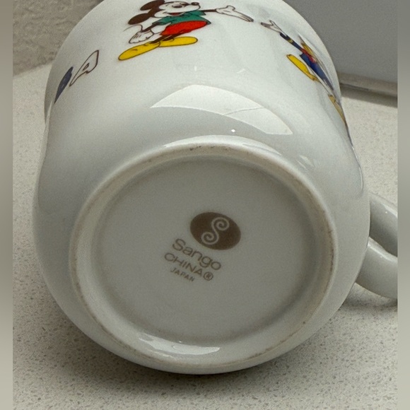 Vintage Walt Disney Productions Mickey Mouse Donald Duck Child Mug Porcelain - Picture 8 of 12